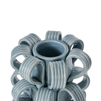 Blue Ribbon Bud Vase 13 X 13 X 16.6cm