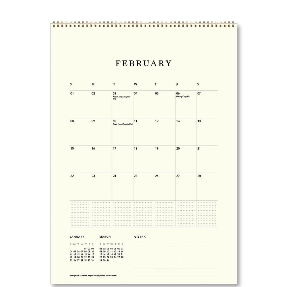 Seascapes Medium 2026 Calendar