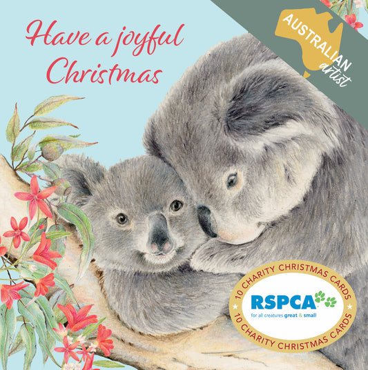 Joyful Koala 10 Boxed Charity Christmas Cards - Rspca