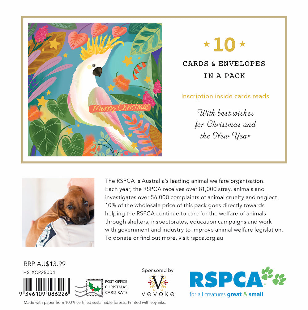 Cockatoo 10 Boxed Charity Christmas - Rspca