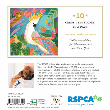 Cockatoo 10 Boxed Charity Christmas - Rspca