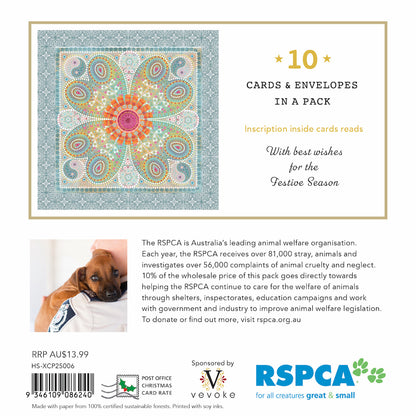 Christmas Heart 10 Charity Boxed Christmas Cards - Rspca