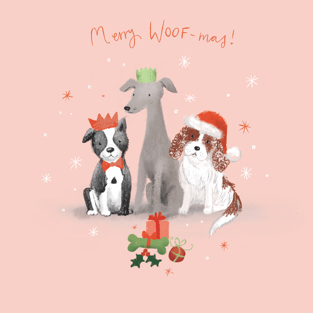 Dog Presents 10 Boxed Charity Christmas Cards - Breast Cancer Network
