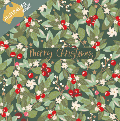 Leaves & Berries 10 Boxed Charity Christmas Cards - Breast Cancer Network