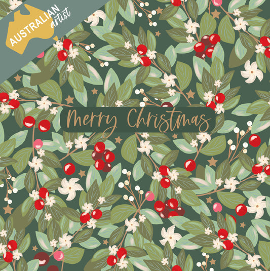 Leaves & Berries 10 Boxed Charity Christmas Cards - Breast Cancer Network