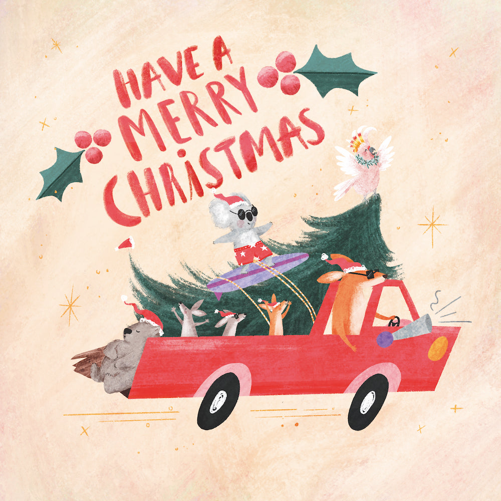 Christmas Ride 10 Boxed Charity Christmas Cards - Jeans For Genes