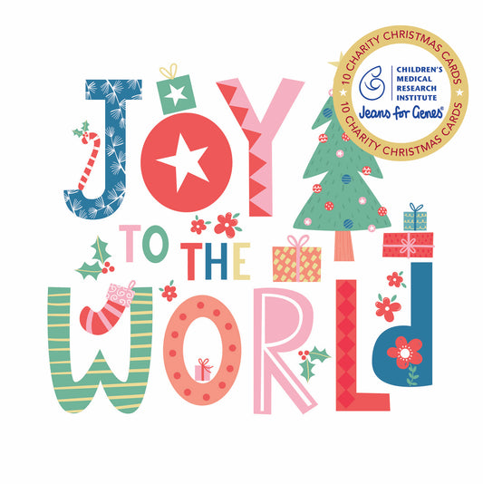 Joy To The World -10 Boxed Charity Christmas Cards - Jeans For Genes
