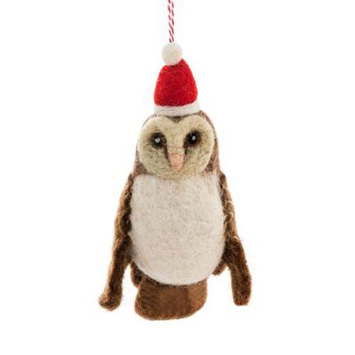 Christmas Decoration - Felt Barn Owl