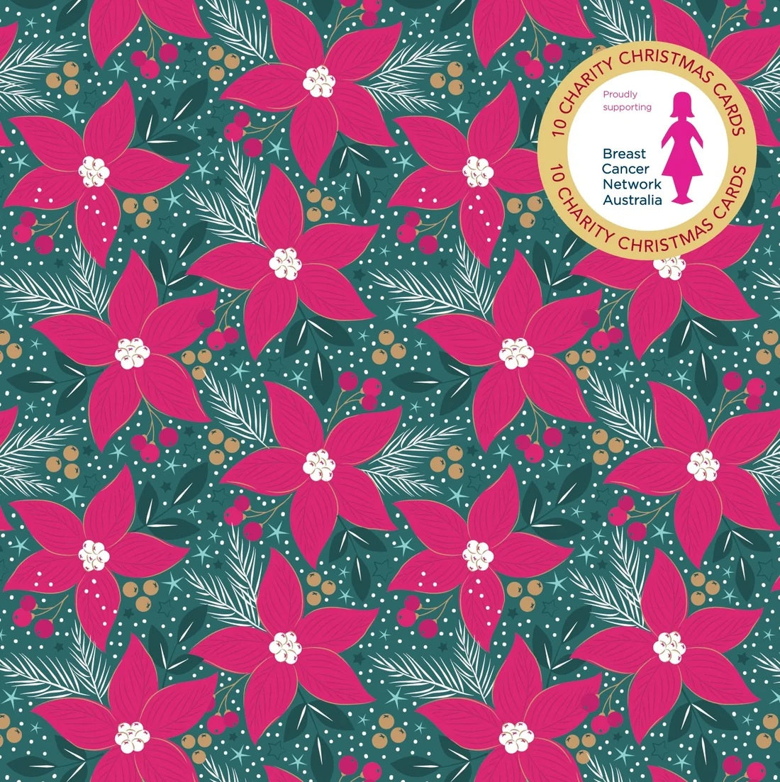 Bcna - Christmas Flora - 10 Charity Christmas Cards Pack