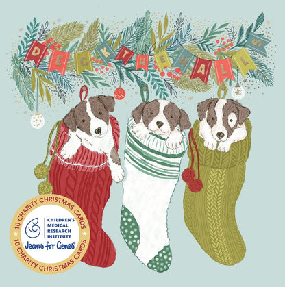 Cmri - Cheeky Puppies - 10 Charity Christmas Cards Pack