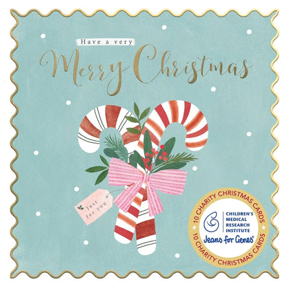 Cmri - Candy Cane - 10 Charity Christmas Cards Pack