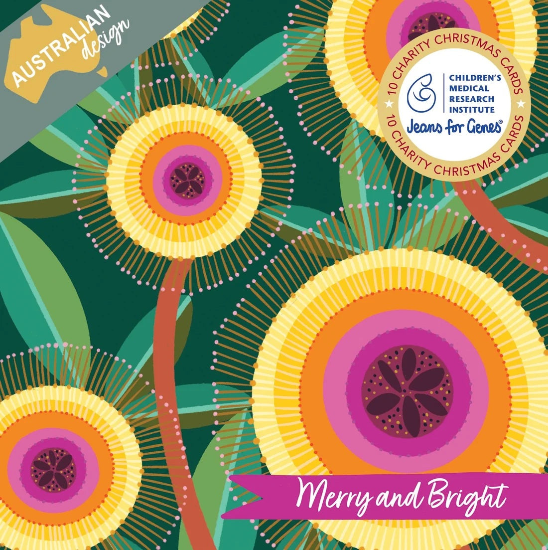 Cmri - Merry And Bright - 10 Charity Christmas Cards Pack