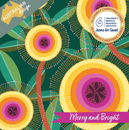 Cmri - Merry And Bright - 10 Charity Christmas Cards Pack