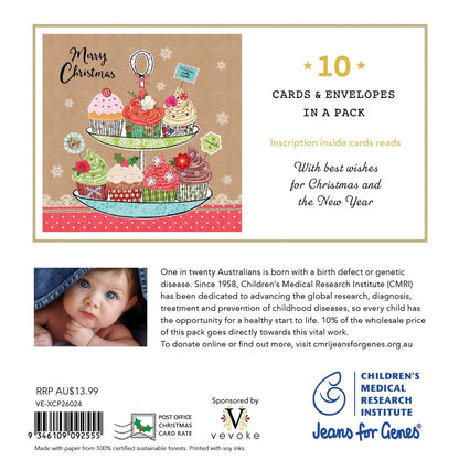 Cmri - Festive Treats - 10 Charity Christmas Cards Pack