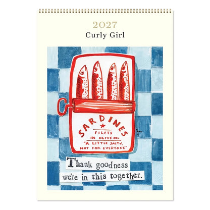 Calendar 2027 Curly Girl Deluxe Wall Calendar