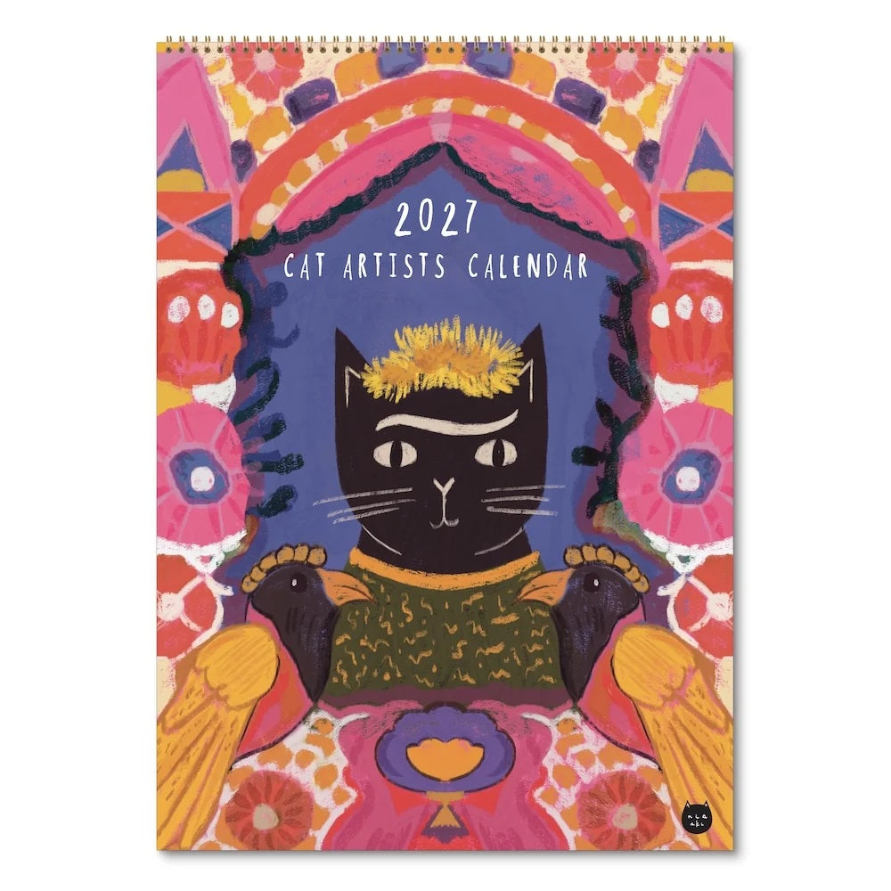 Calendar 2027 Niaski Cat Artists Deluxe Wall Calendar