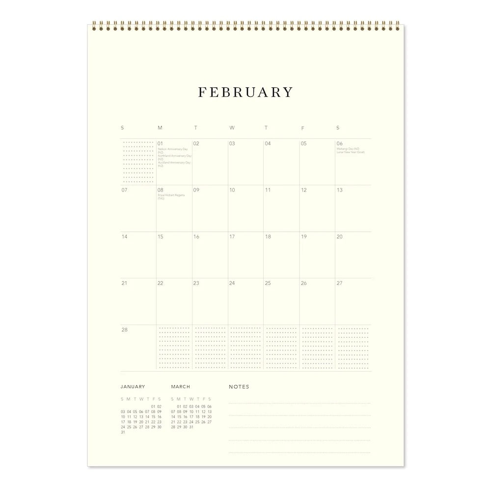 Calendar 2027 Niaski Cat Artists Deluxe Wall Calendar