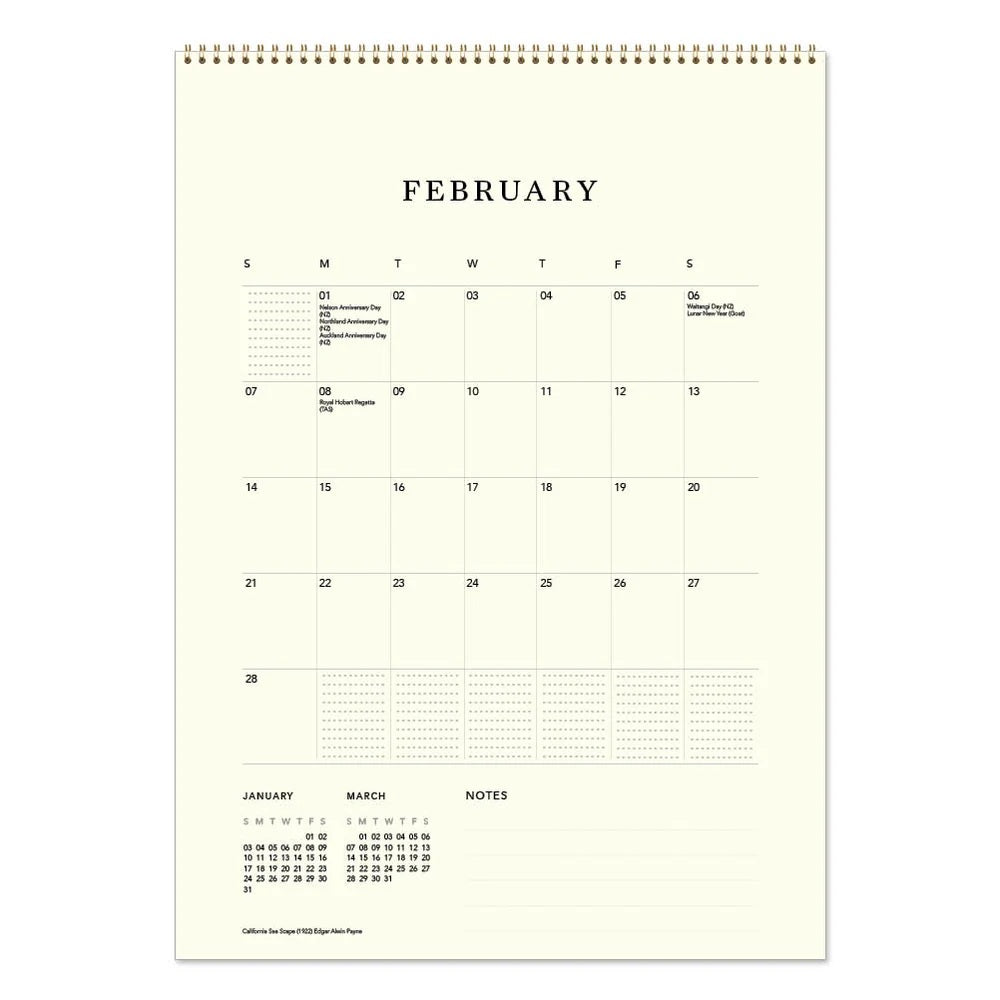 Calendar 2027 Seascapes Deluxe Wall Calendar