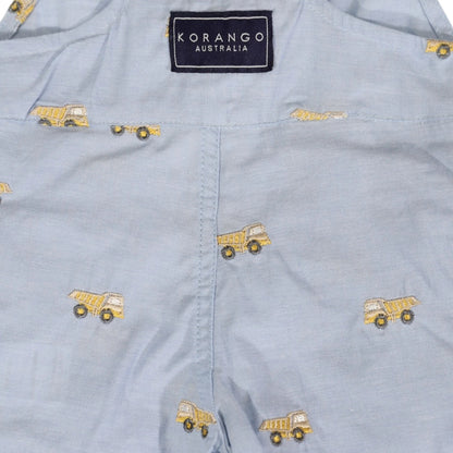 Embroidered Truck Chambray Overall Light [sz:3-6 M]