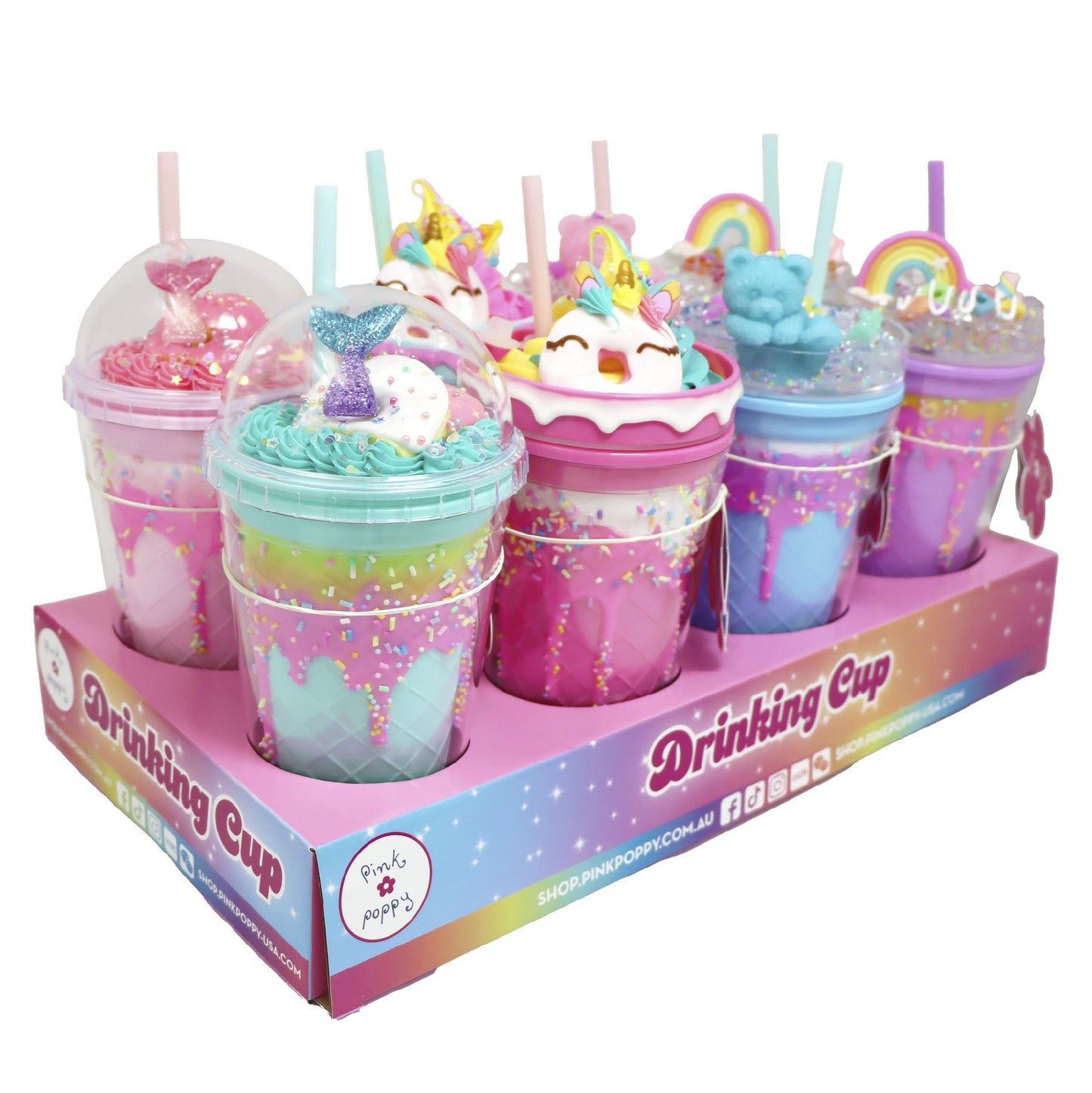 Unicorn Donut Drinking Cup Pink