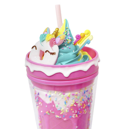 Unicorn Donut Drinking Cup Pink