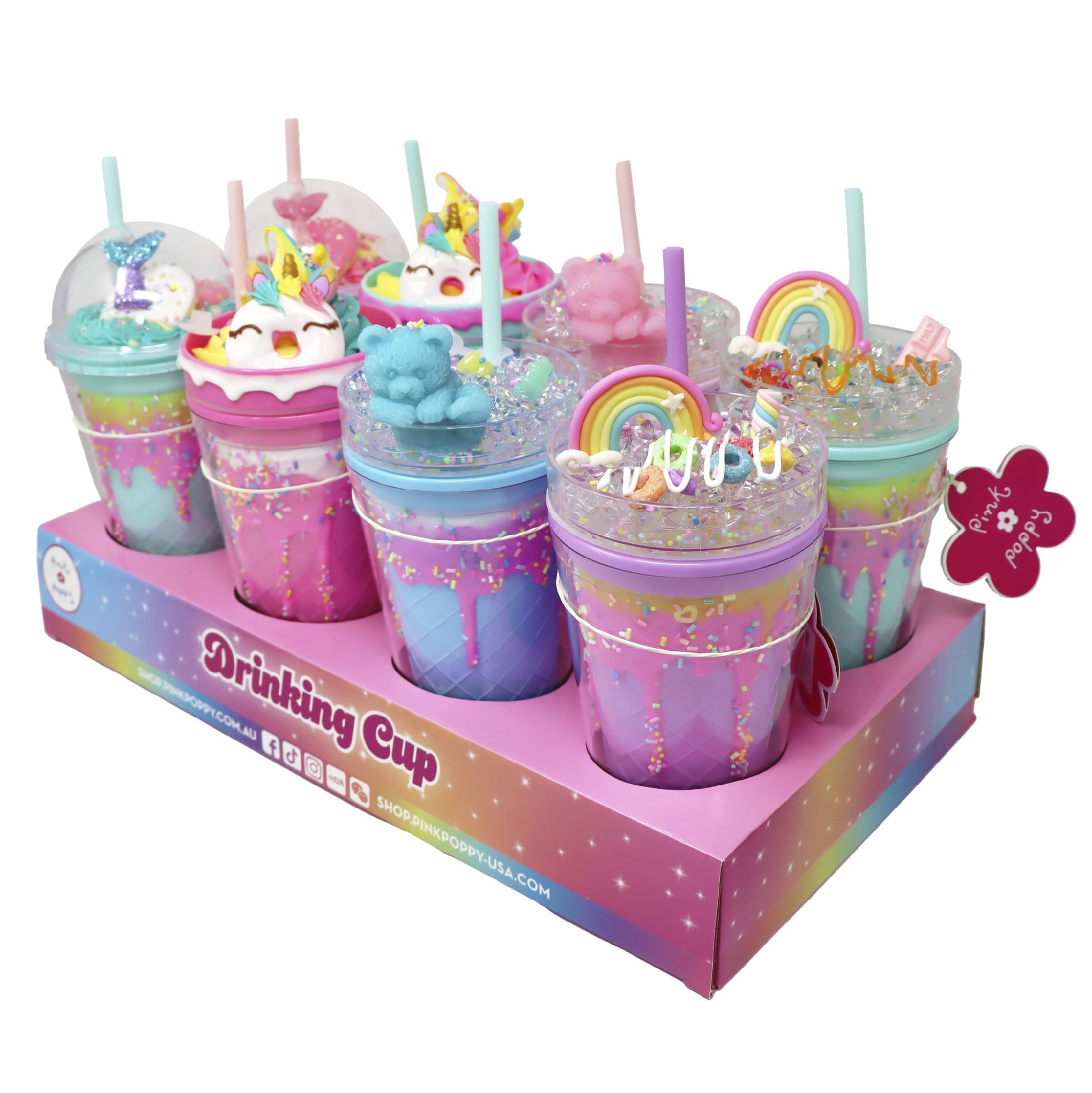 Unicorn Donut Drinking Cup Blue