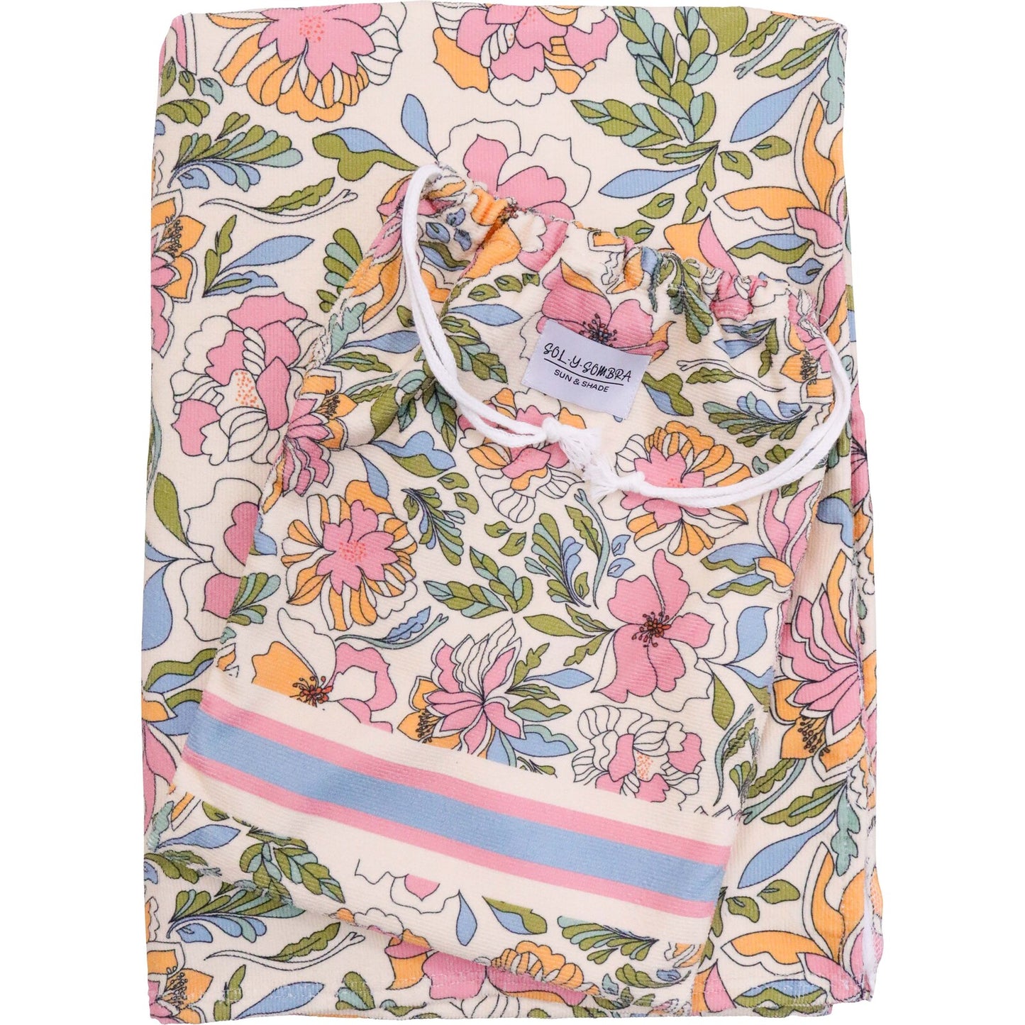 Adult Poncho Towel W/ Bag Wallflower