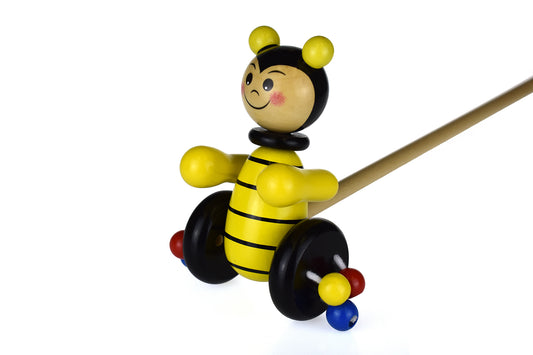 Wooden Bee Push Along