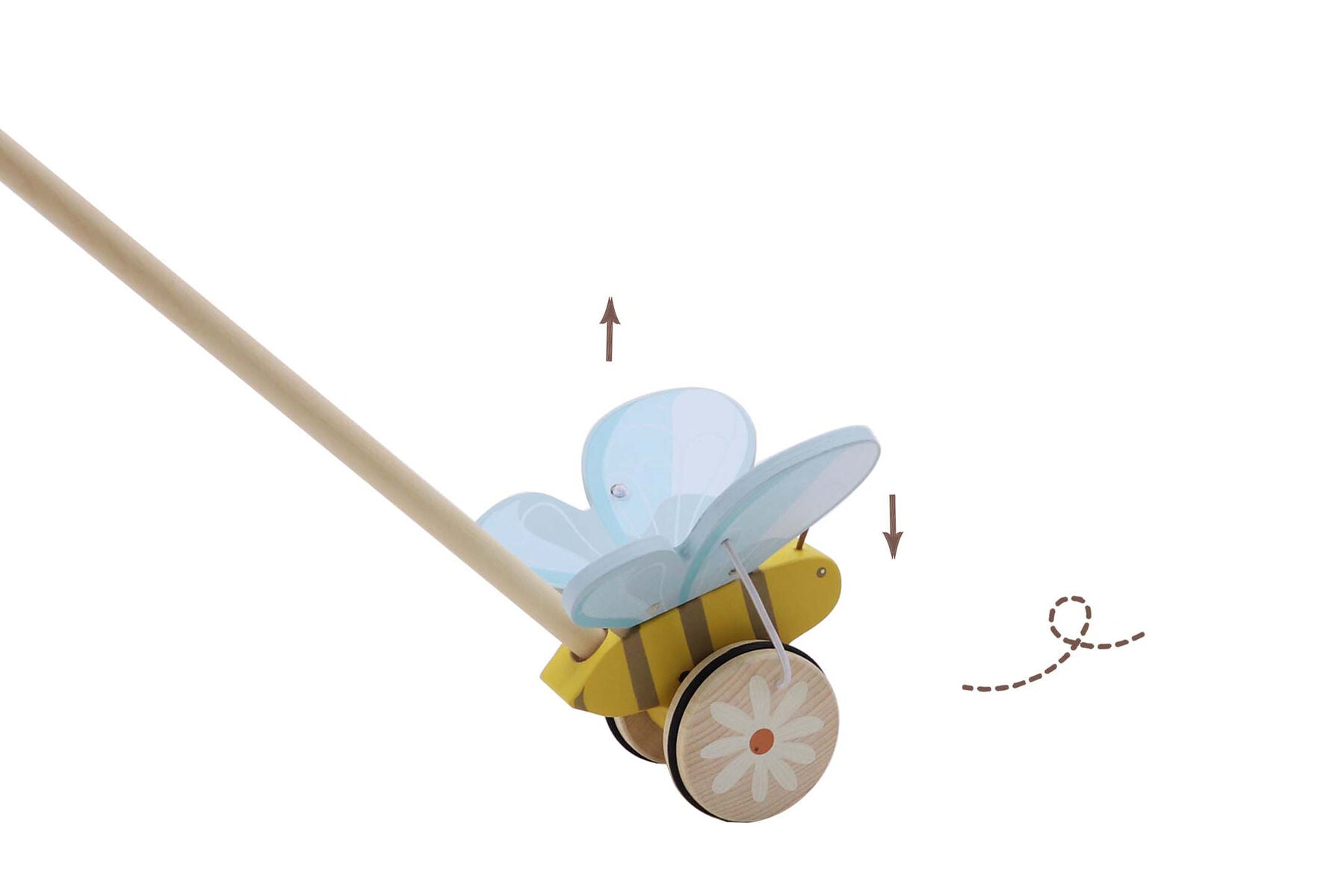 Wooden Butterfly Push Along