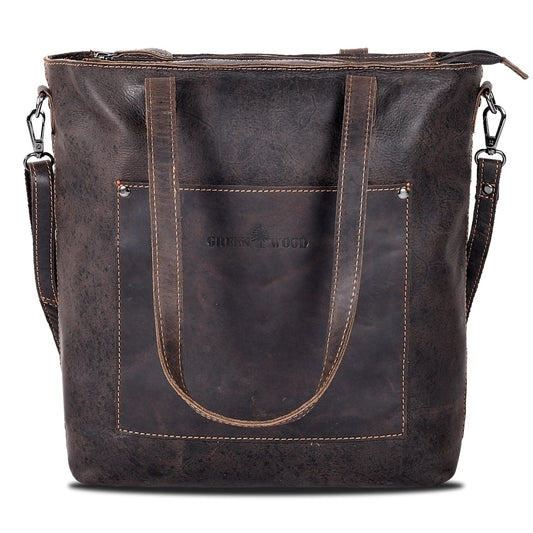 Classic Leather Tote Bag Bunbury Brown 