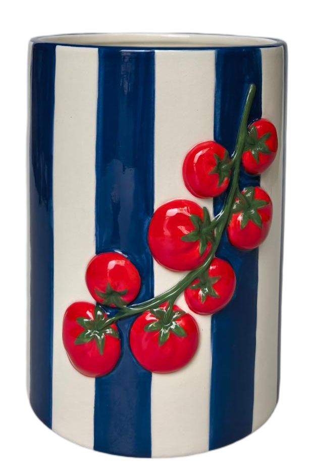 Tomato Utensil Holder Blue - 18cm