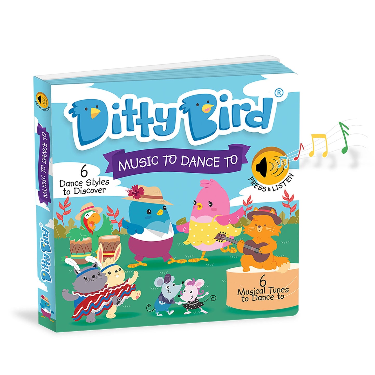Ditty Bird Music To Dance To Multi-coloured 16x2x16cm