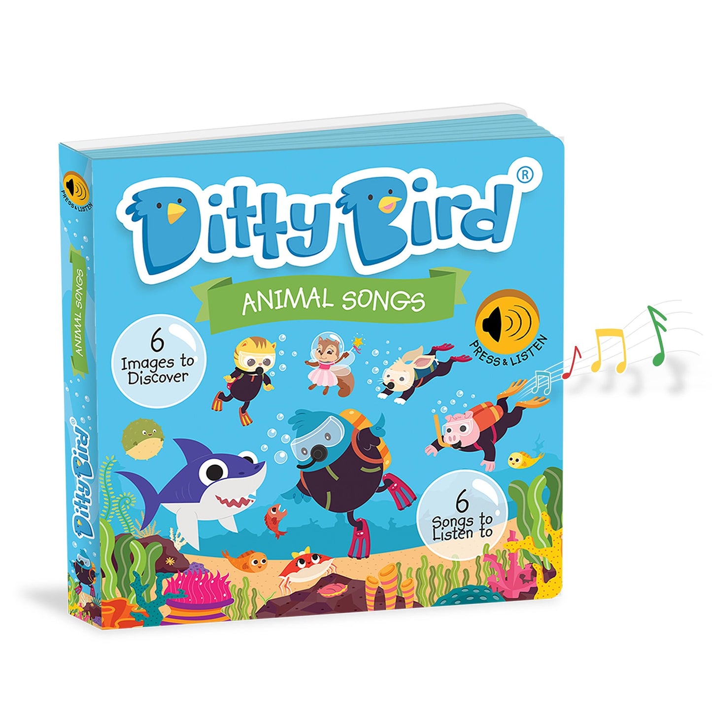 Ditty Bird Animal Songs Multi-coloured 16x2x16cm