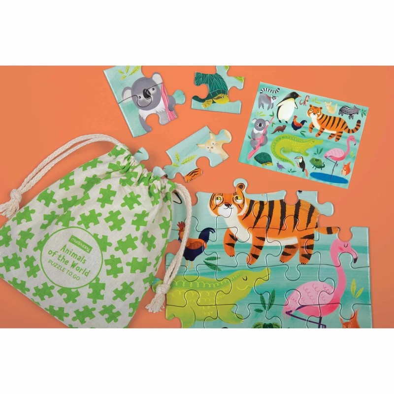 Animals Of The World Puzzle To Go 36pc
