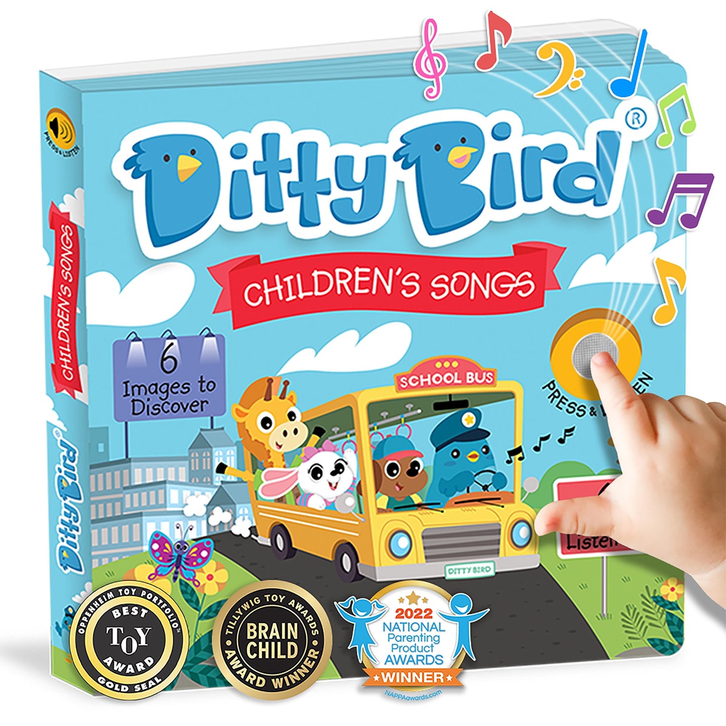 Ditty Bird Children's Songs Multi-coloured 16x2x16cm