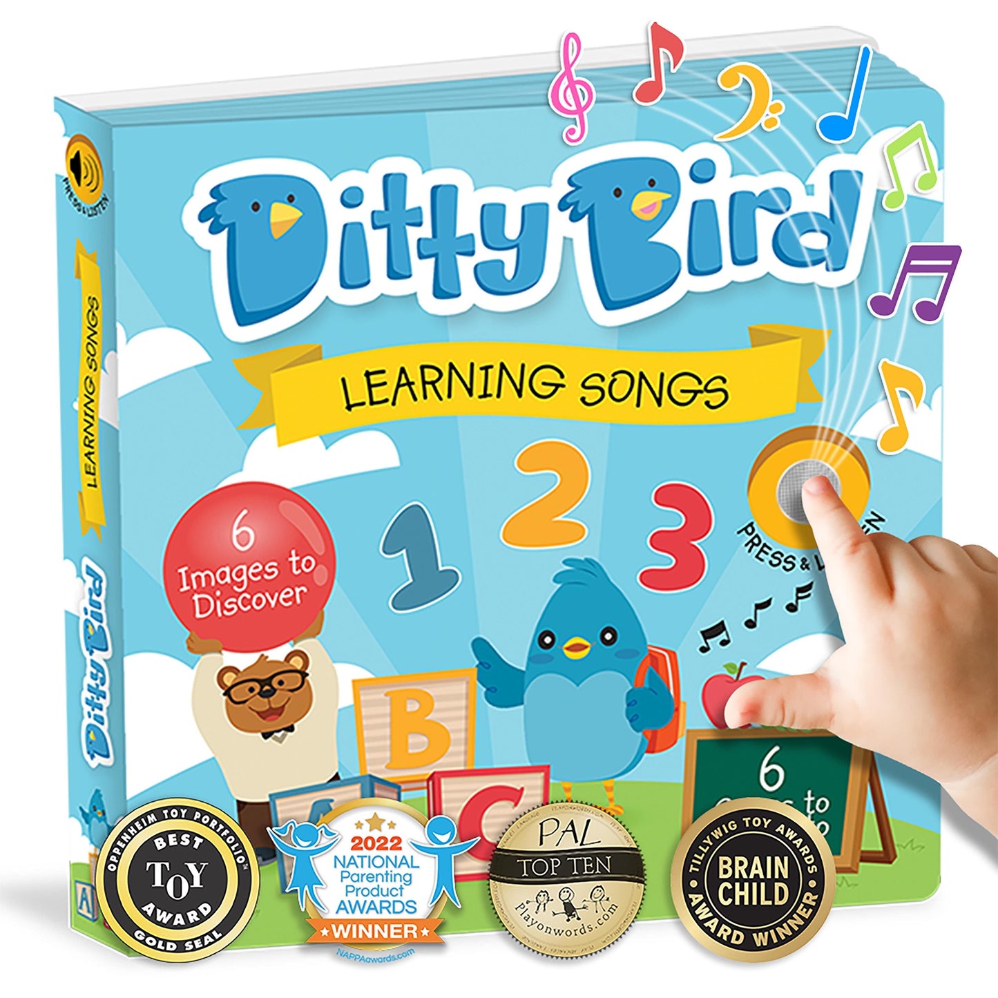Ditty Bird Learning Songs Multi-coloured 16x2x16cm