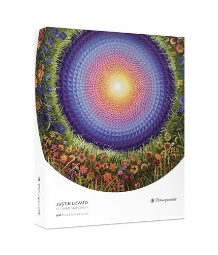 Pomegranate 500-piece Circular Jigsaw Puzzle (floral Compass)