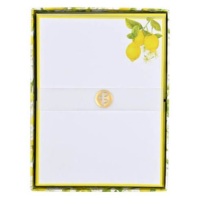Amalfi Lemons Boxed Stationery (30 Sheets, 24 Envelopes) 