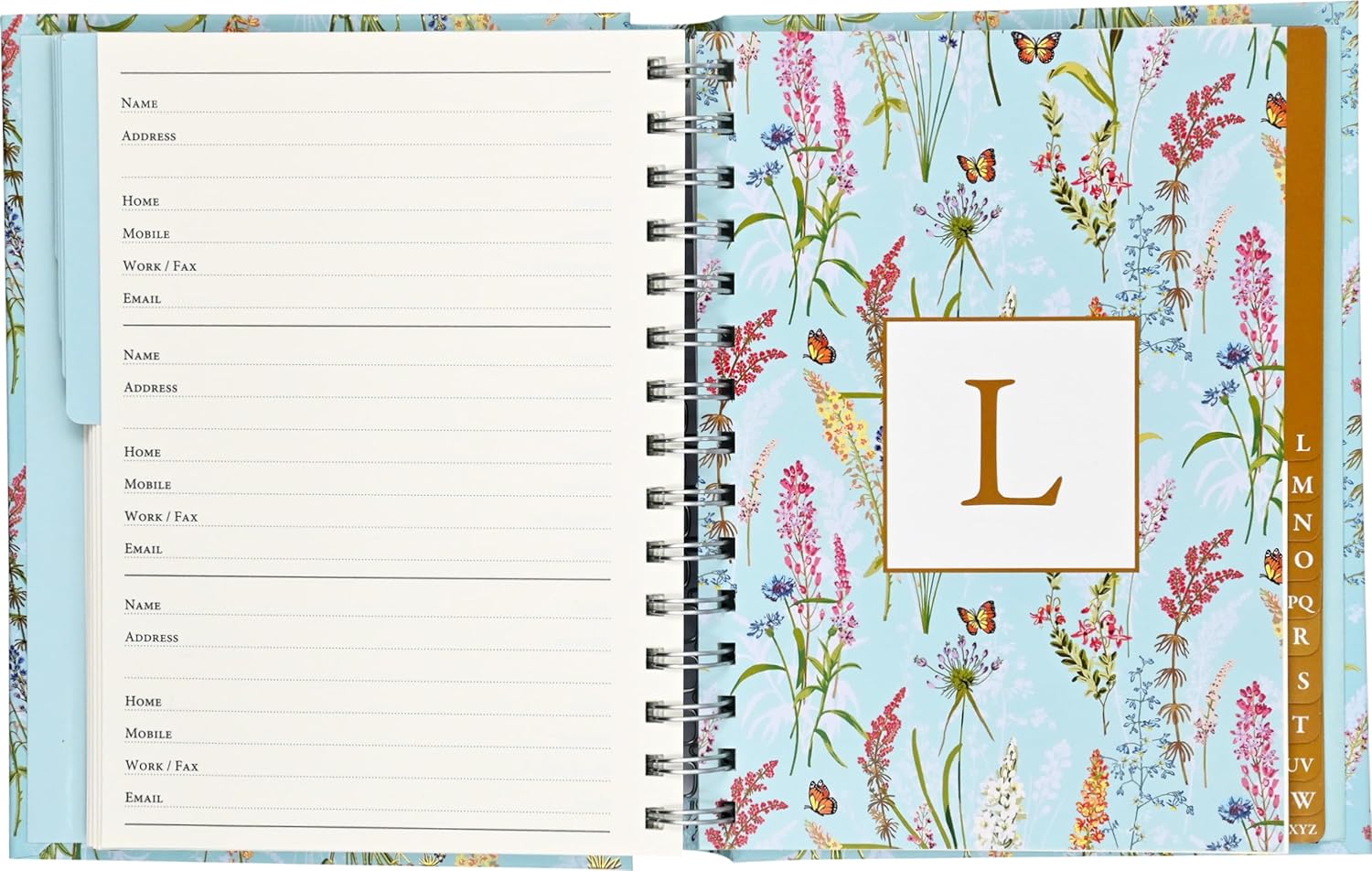 Blooms & Butterflies Large Address Book