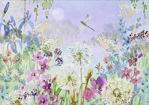Dragonflies & Dandelions Note Cards (14 Cards, 15 Self-sealing Envelopes)