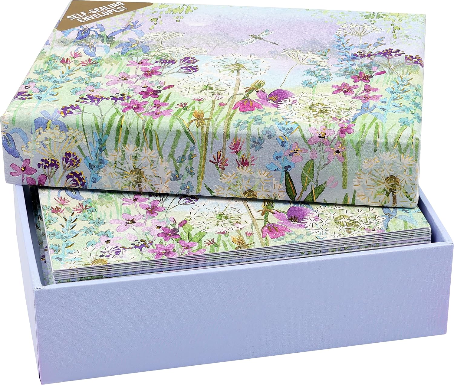 Dragonflies & Dandelions Note Cards (14 Cards, 15 Self-sealing Envelopes)