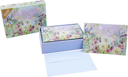 Dragonflies & Dandelions Note Cards (14 Cards, 15 Self-sealing Envelopes)