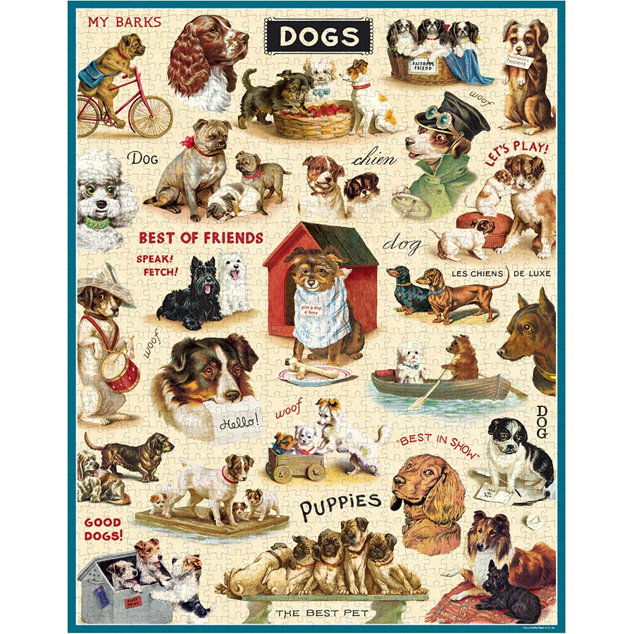 Puzzle Vintage Dogs 1000pc