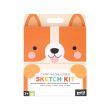 Petit Collage Carry-along Sketch Kit-corgi Orange