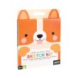 Petit Collage Carry-along Sketch Kit-corgi Orange