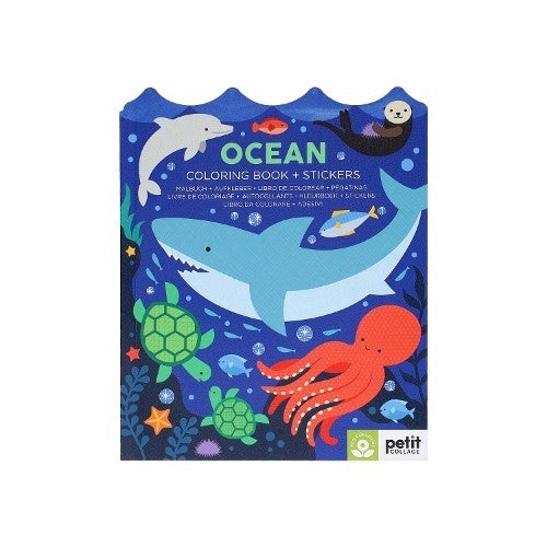Ocean Coloring Book + Stickers 