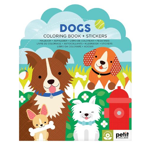Dogs Coloring Book + Stickers - By Petit Collage (paperback)