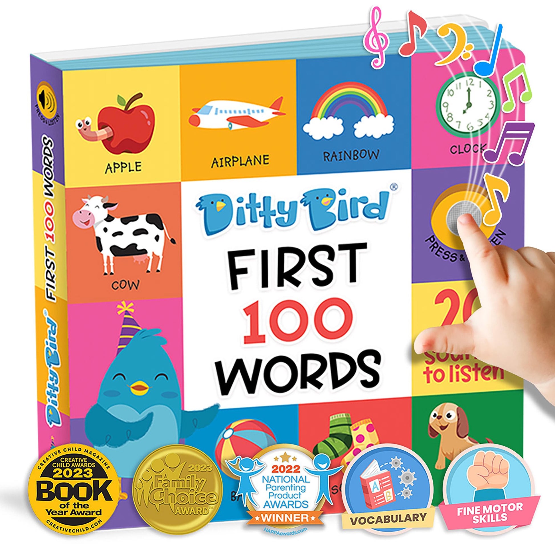 Ditty Bird First 100 Words Multi-coloured 16x2x16cm