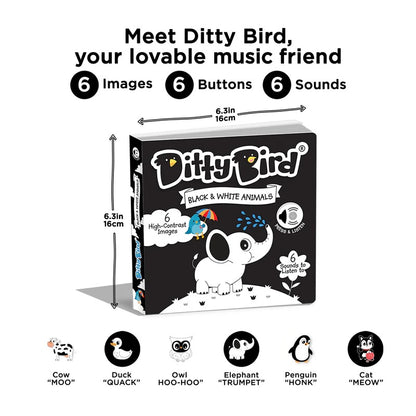 Ditty Bird - Black And White Animals