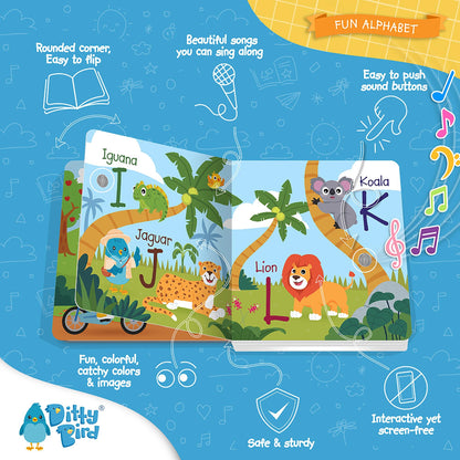 Ditty Bird Fun Alphabet Multi-coloured 16x2x16cm